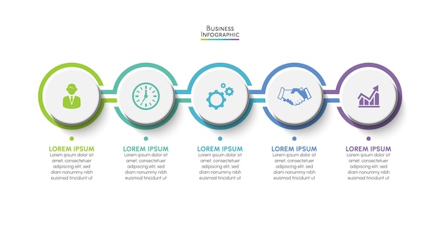 Vettore modello di infografica di presentazione aziendale