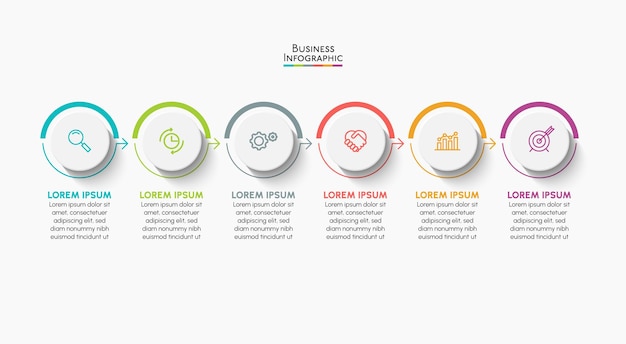 Vettore modello di infografica di presentazione aziendale