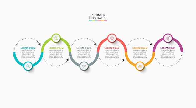 Vettore modello di infografica di presentazione aziendale