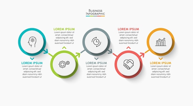 Vector presentation business infographic template