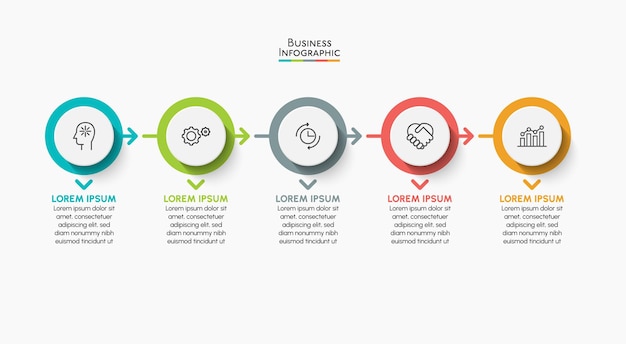 Vettore modello di infografica di presentazione aziendale
