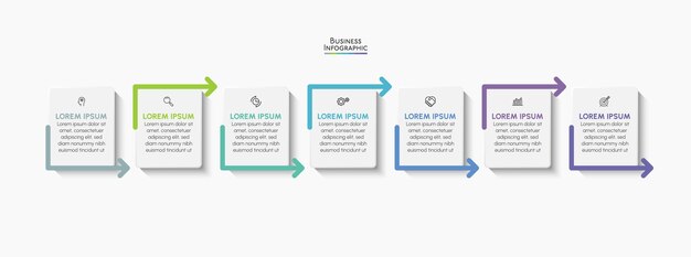 Vettore modello di infografica di presentazione aziendale