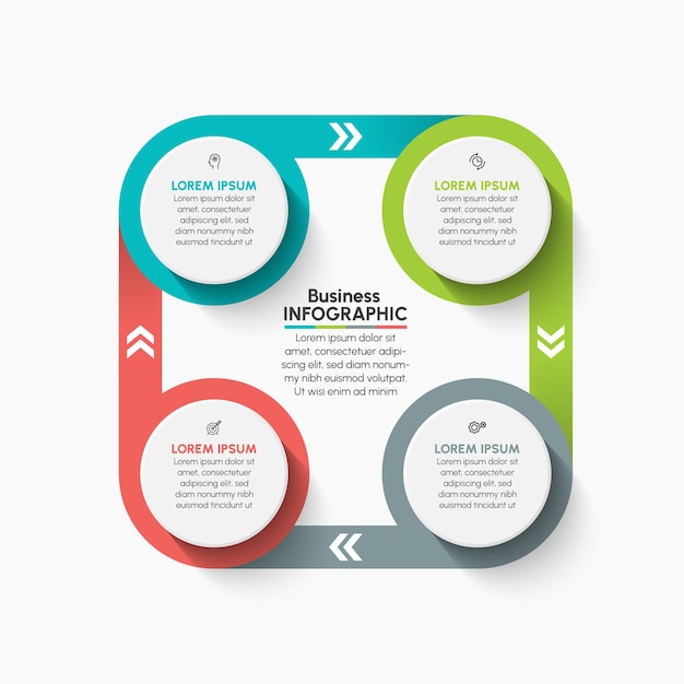 Vector presentation business infographic template