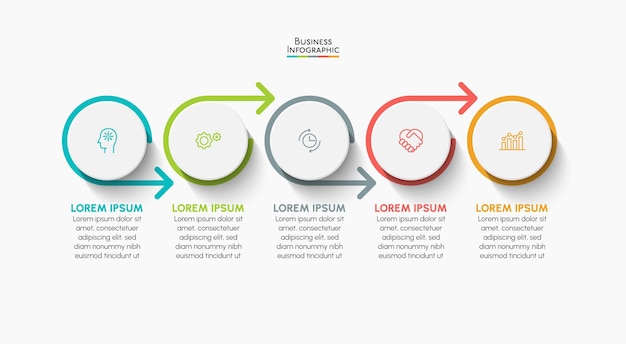 Vettore modello di infografica aziendale di presentazione