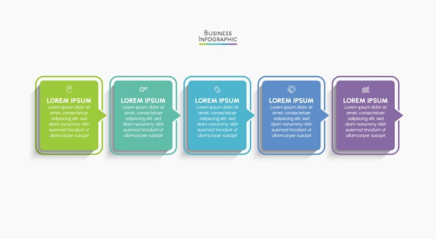 Vettore modello di infografica aziendale di presentazione