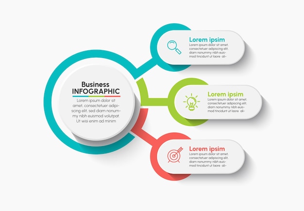 Vector presentation business infographic template