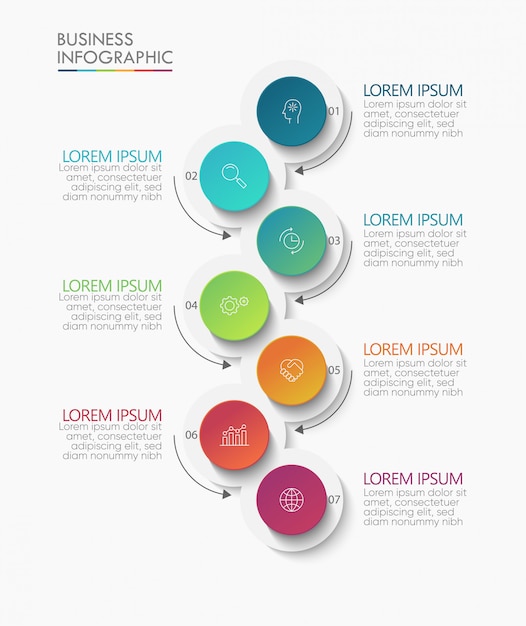 Modello di presentazione aziendale infografica