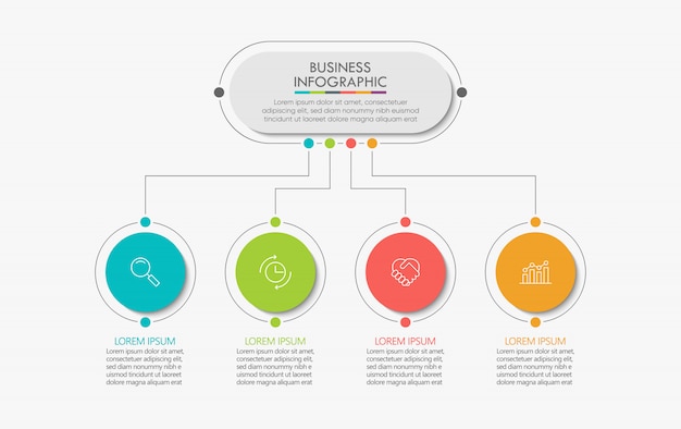 Modello di presentazione aziendale infografica