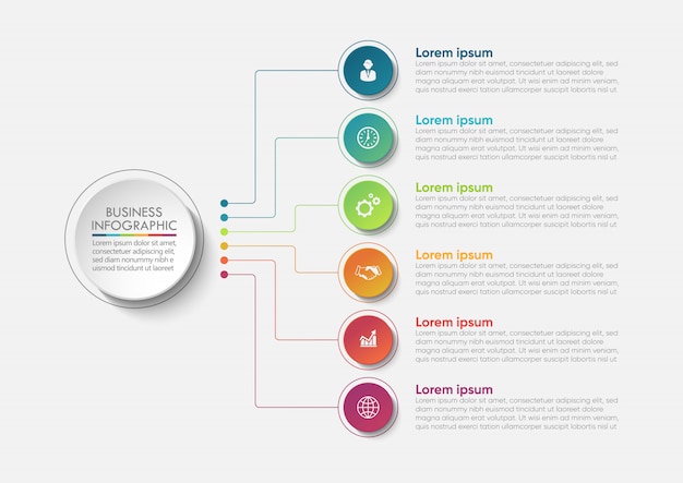 Modello di presentazione aziendale infografica