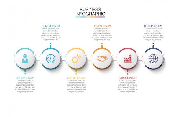 Modello di presentazione aziendale infografica