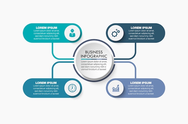 Modello di infografica aziendale di presentazione
