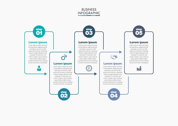 Modello di infografica aziendale di presentazione