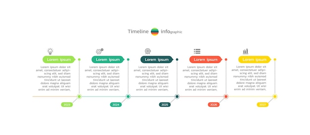 Vector presentation business infographic timeline template design