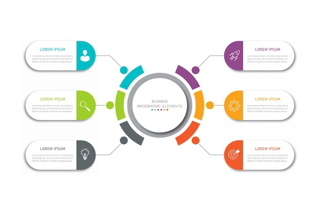 Presentation business infographics template with options