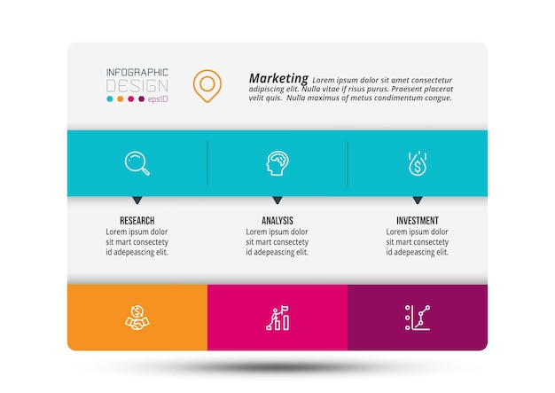 Presentation business or marketing infographic template