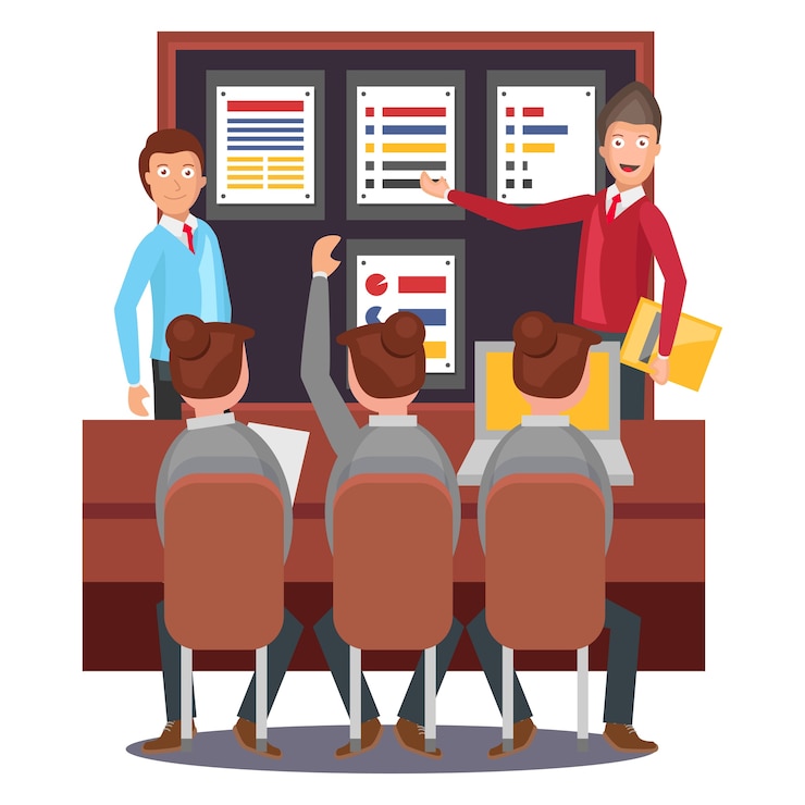 वेक्टर presentation of business plan