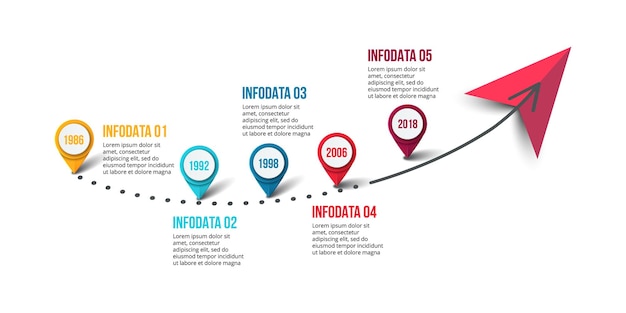 presentation business road map infographic template