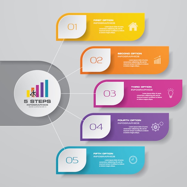 Presentation chart infographic element.