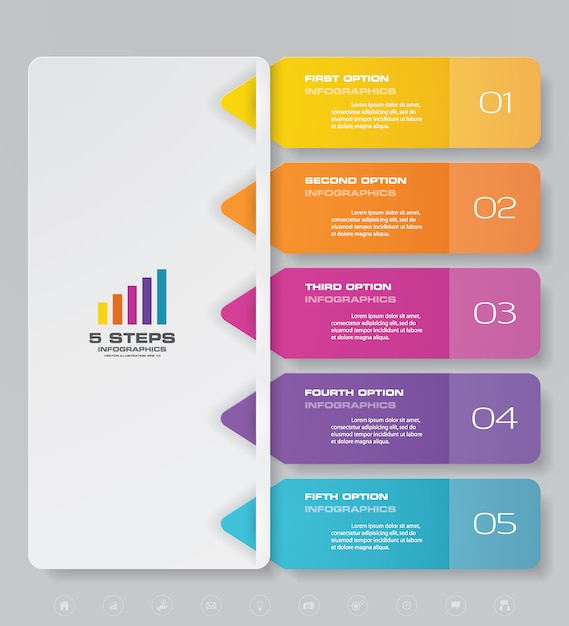 Presentation chart infographic element.