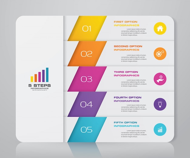 Presentation chart infographic element.