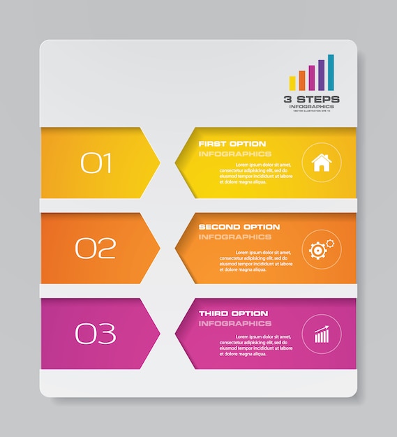 Presentation chart infographic element.