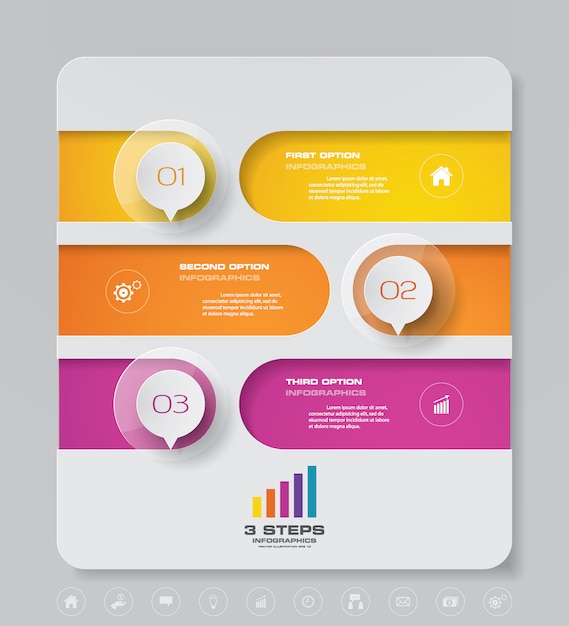 Presentation chart infographic element.