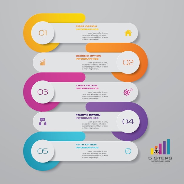 Elemento di infografica grafico di presentazione