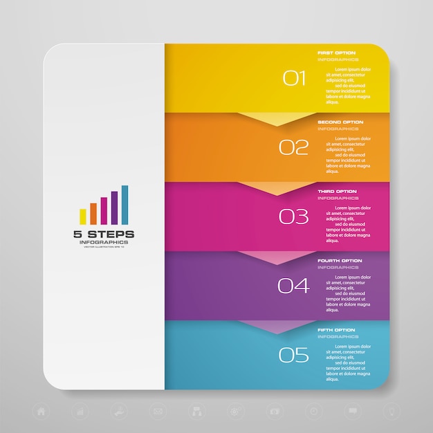 Vector presentation chart infographic element