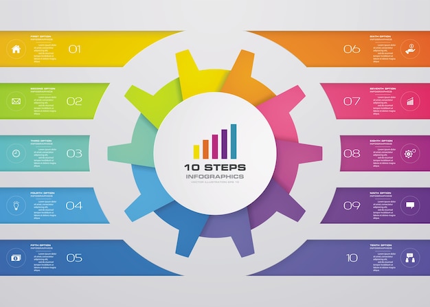 Vector presentation chart infographic element