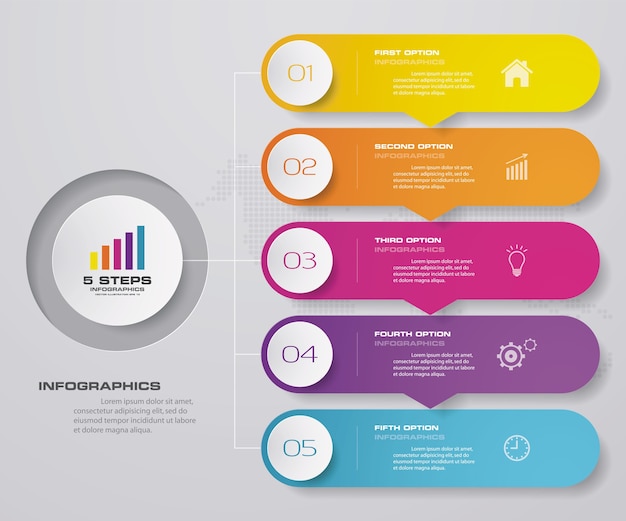 Vector presentation chart infographic element