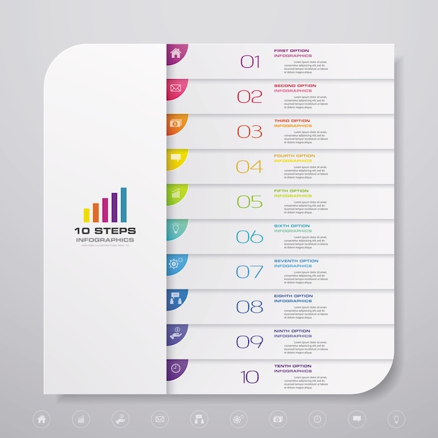 Vector presentation chart infographic element