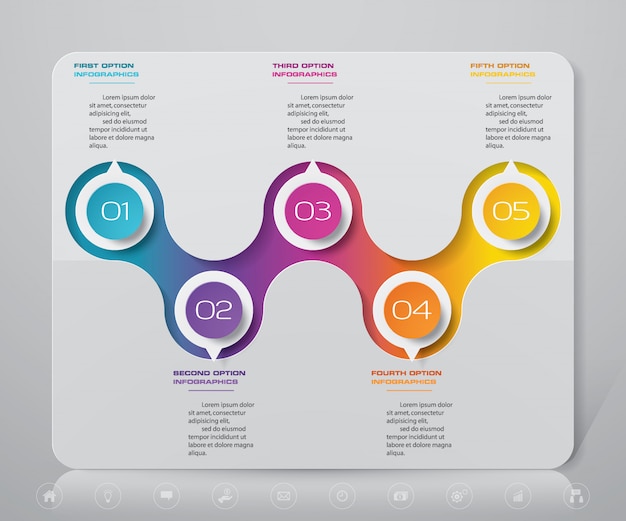 Vector presentation chart infographic