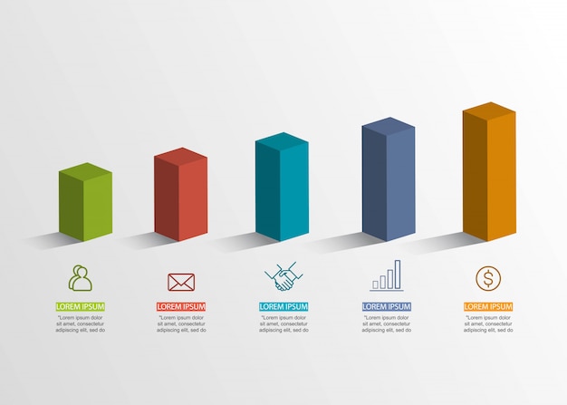 Presentazione concept creativo. volume infografica 3d.