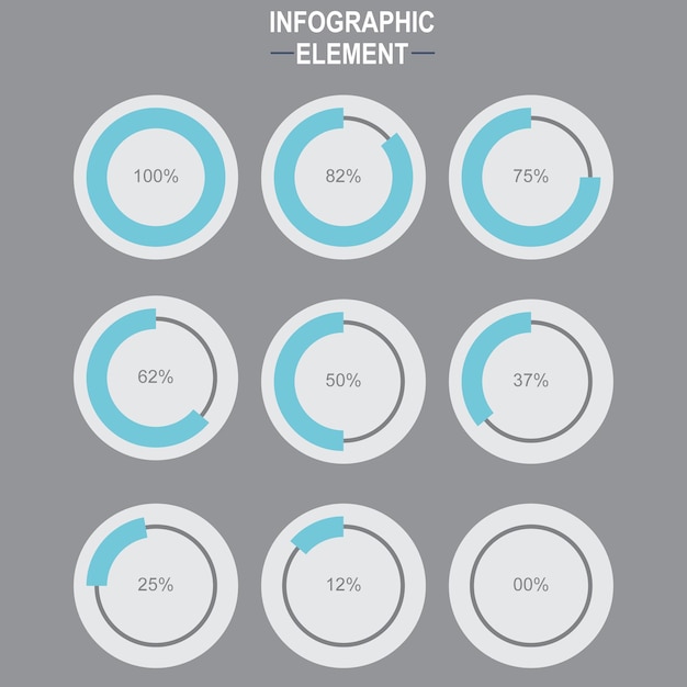 Presentation Elements vector colorful business flowchart