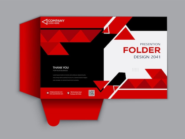 Vector presentation folder or business folder files design template