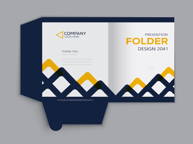Vector presentation folder or business folder files design template