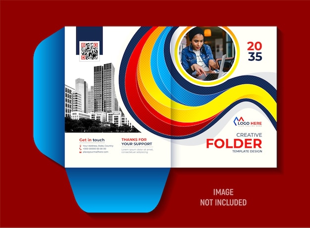 Presentation Folder Corporate Design Abstract Folder Template