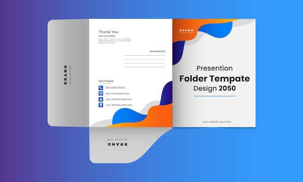 Presentation folder design template