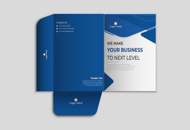 Presentation folder template for the corporate office