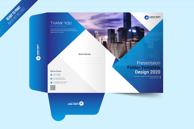 Presentation folder template design