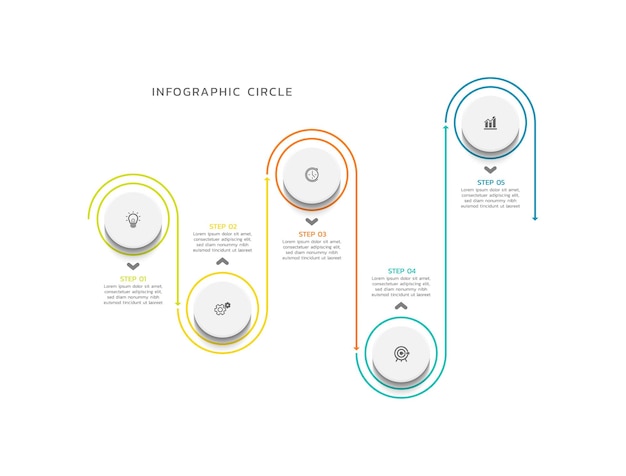 presentation infographic business template colorful