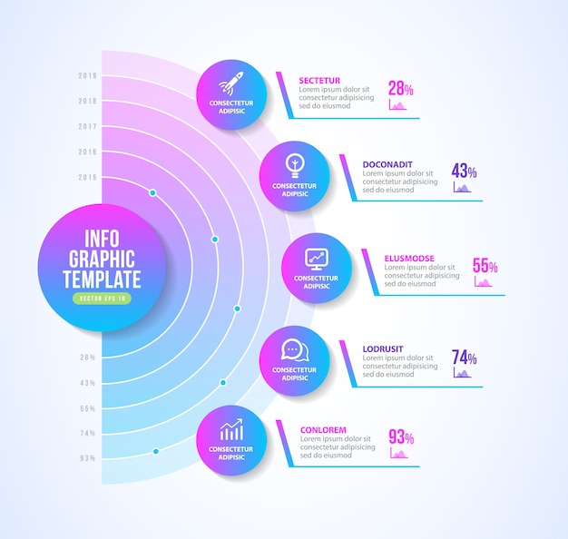 Vector presentation infographic layout design