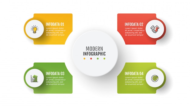 Modello di presentazione infografica