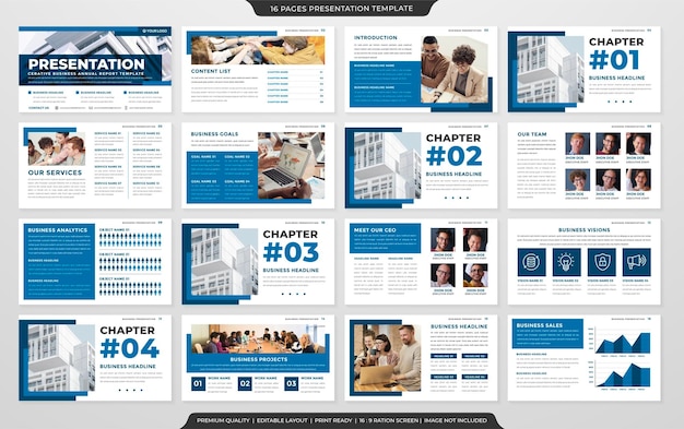 Presentation layout template with abstract and minimalist style use for business proposal