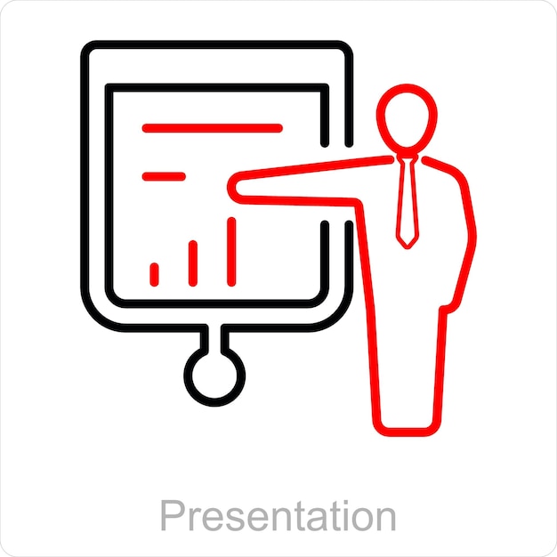 Presentation and meeting icon concept