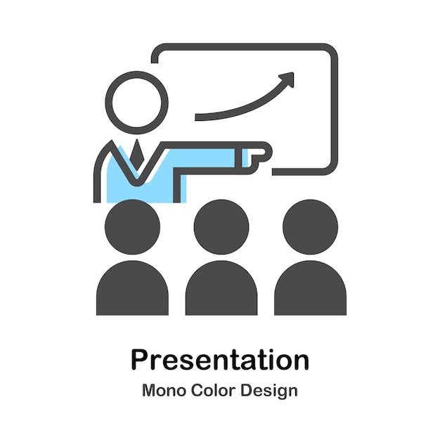 Presentazione mono color illustration