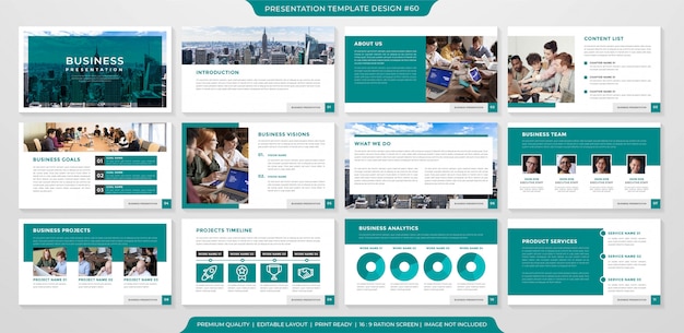 Vector presentation page layout template