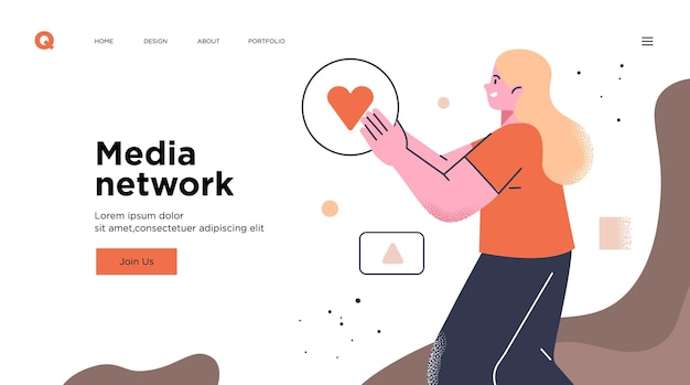 Modello di diapositiva di presentazione o progettazione del sito web della pagina di destinazione illustrazioni del concetto di business