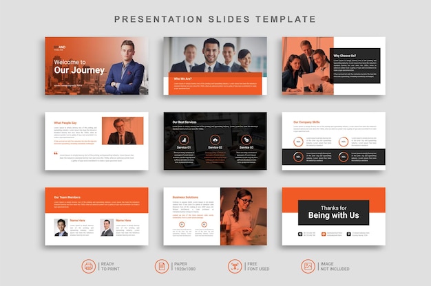 Vector presentation slides template