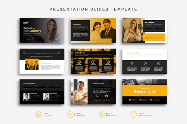 Vector presentation slides template